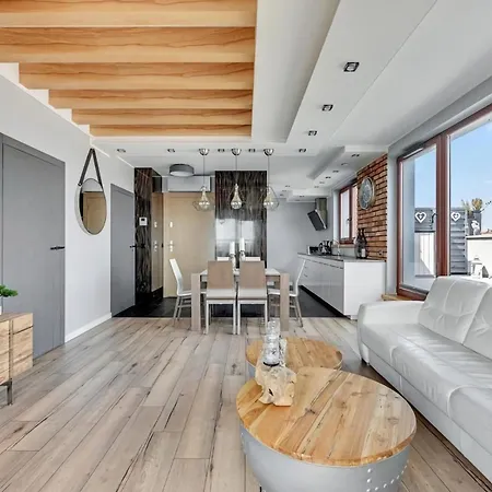 Waterlane Penthouse I Pool I Panoramic View 아파트 그단스크