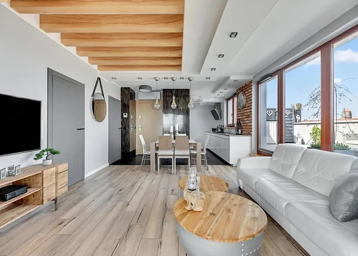 Waterlane Penthouse I Pool I Panoramic View Apartament Gdańsk